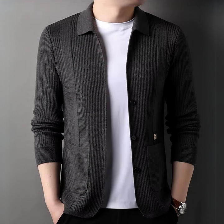 Noir Bastion Wool Cardigan