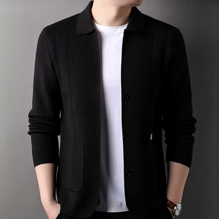 Noir Bastion Wool Cardigan