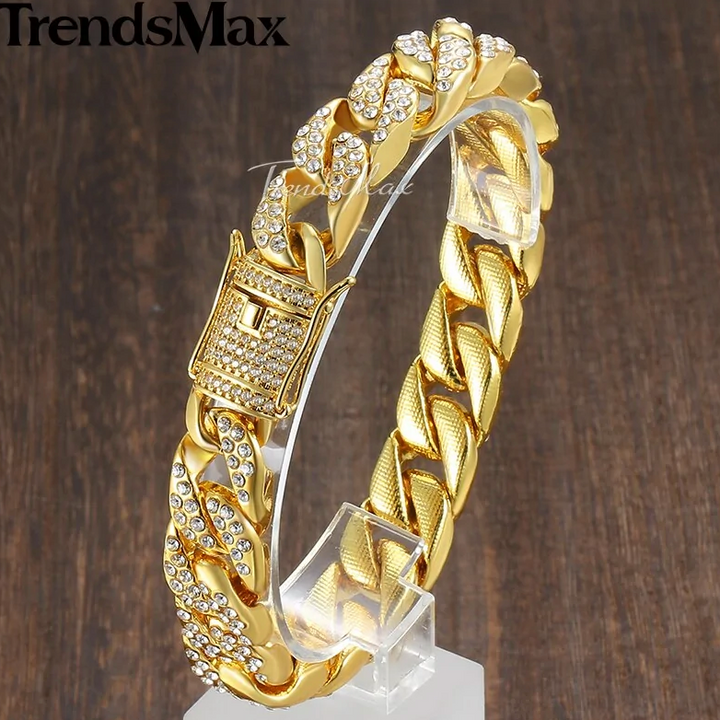 Miami Gold Curb Cuban Bracelet - DapperForge