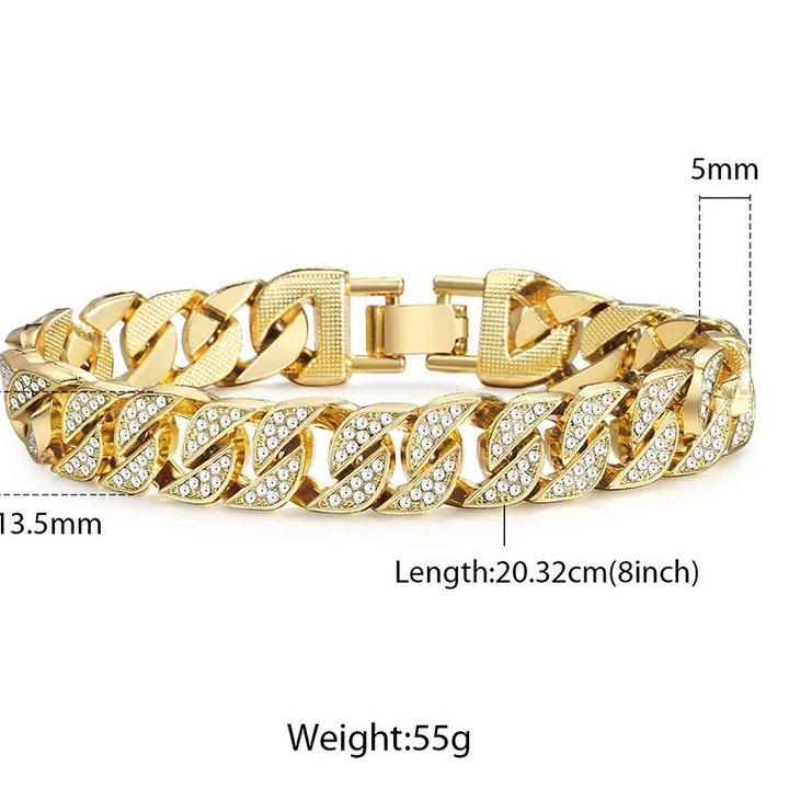 Miami Gold Curb Cuban Bracelet - DapperForge