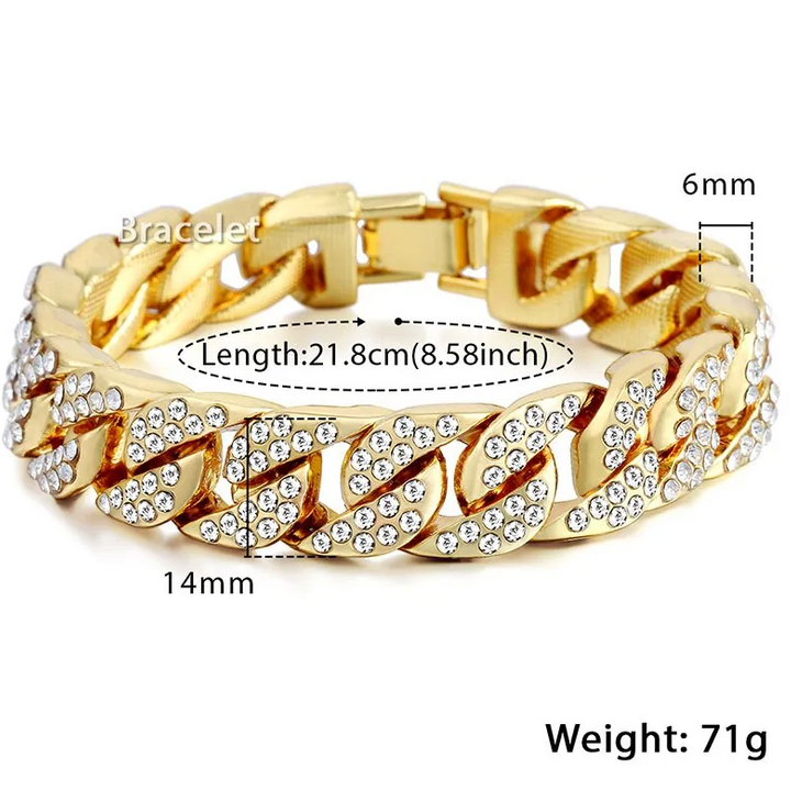 Miami Gold Curb Cuban Bracelet - DapperForge