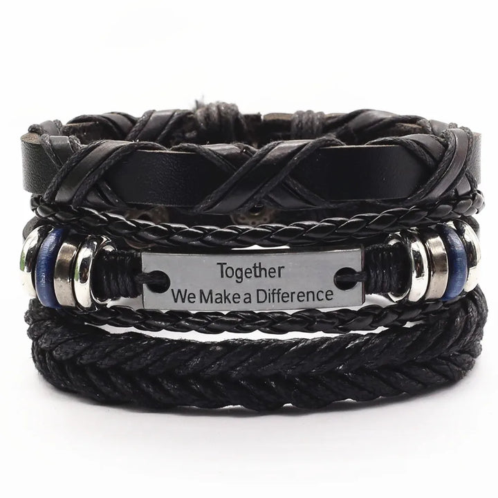 3 Pcs/Set Leather Bracelets