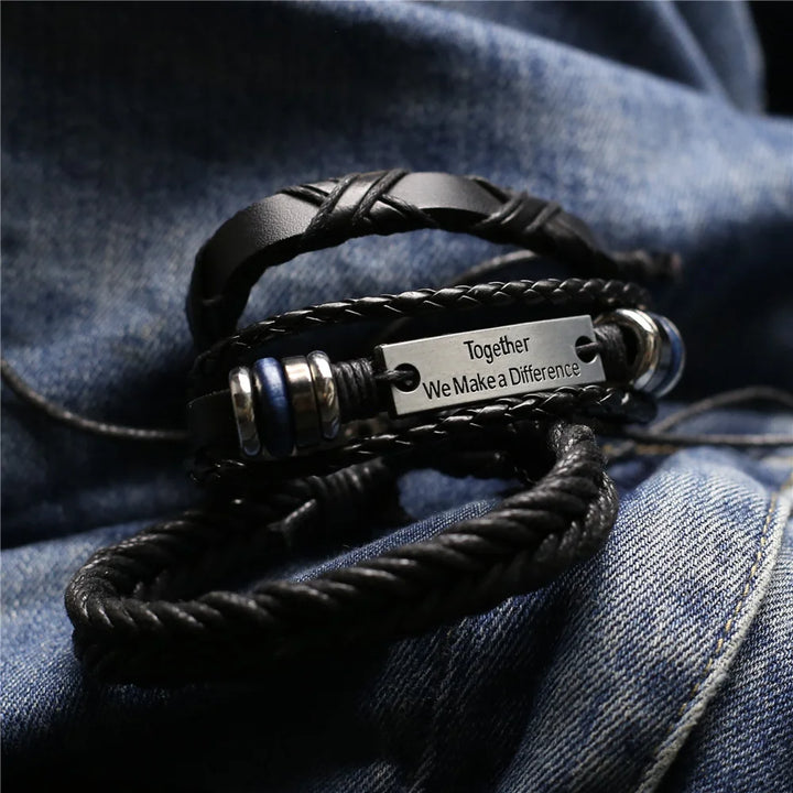 3 Pcs/Set Leather Bracelets