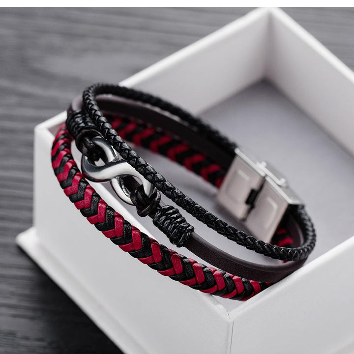 Onvar™ Handmade Leather Infinity Bracelet