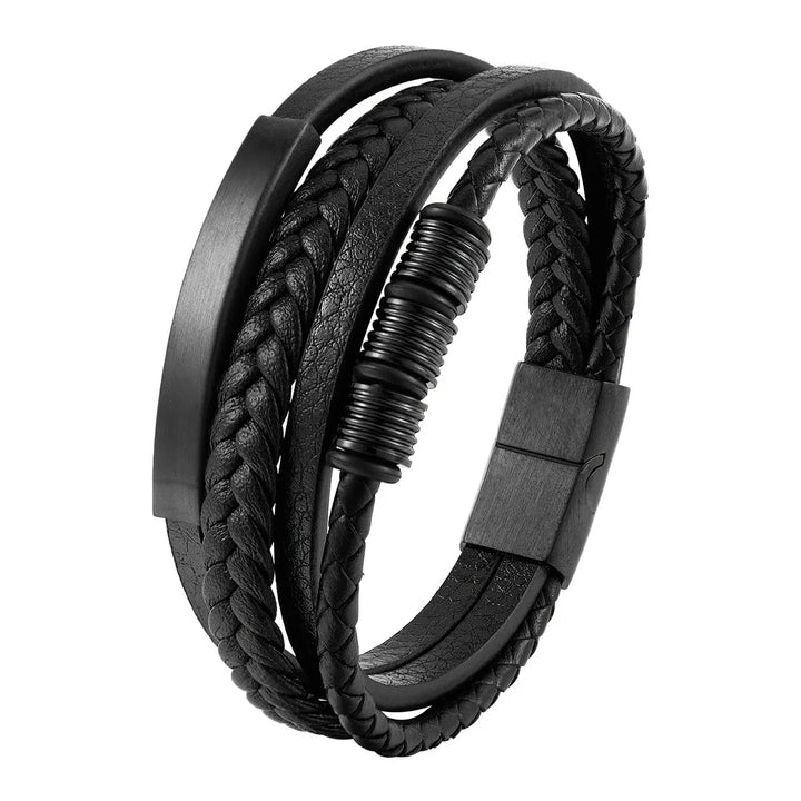 Ironveil™ Multilayer Leather Bracelet
