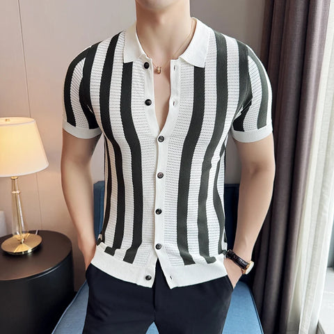 Stradon Flex™ Striped Knit Shirt