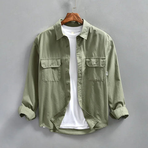 Elward Style™ Men's Cargo Shirt - DapperForge