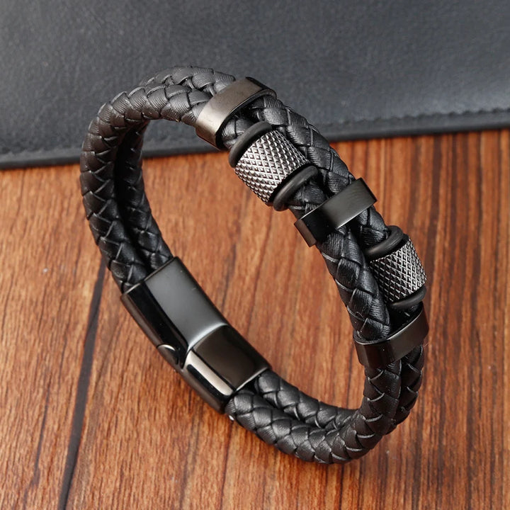 Ironveil™ Multilayer Leather Bracelet
