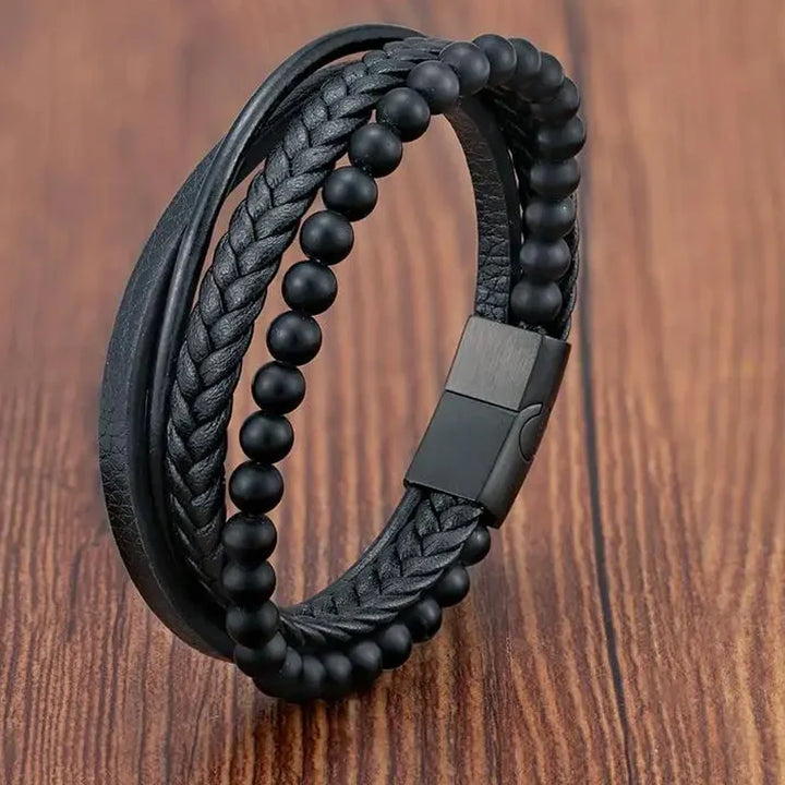Ironveil™ Multilayer Leather Bracelet