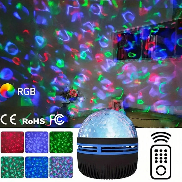 Starry Galaxy Ocean LED Projector Lamp with Smart Remote