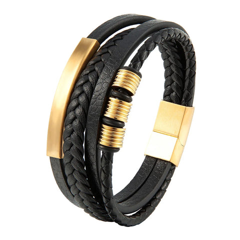 Ironveil™ Multilayer Leather Bracelet