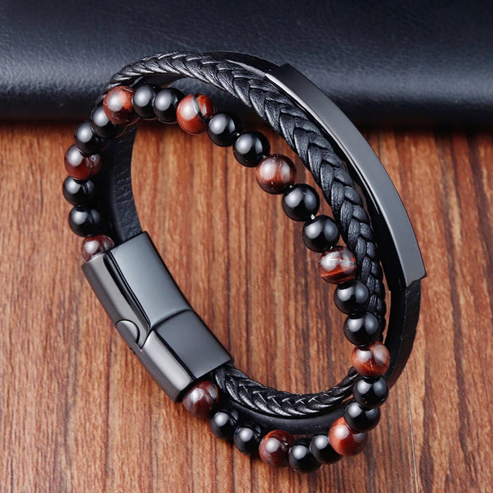 Ironveil™ Multilayer Leather Bracelet