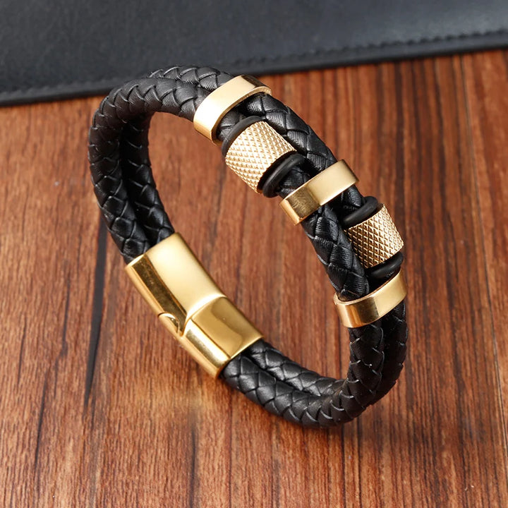Ironveil™ Multilayer Leather Bracelet