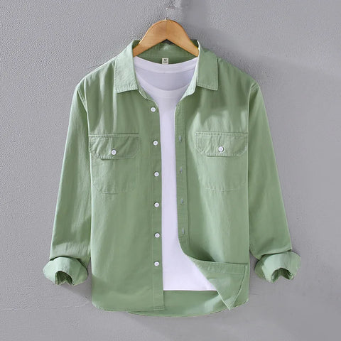 Brayven Linen™ Casual Cargo Shirt - DapperForge