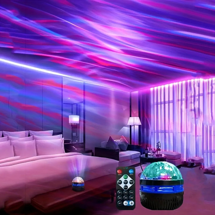Starry Galaxy Ocean LED Projector Lamp with Smart Remote