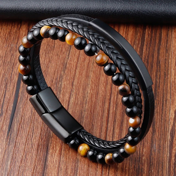 Ironveil™ Multilayer Leather Bracelet