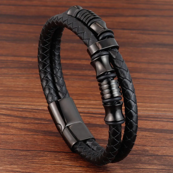 Ironveil™ Multilayer Leather Bracelet