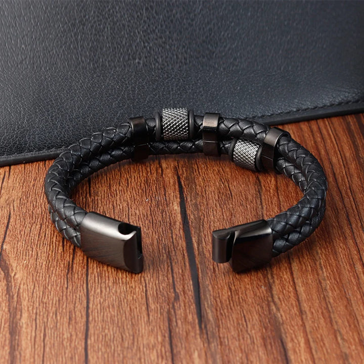 Ironveil™ Multilayer Leather Bracelet