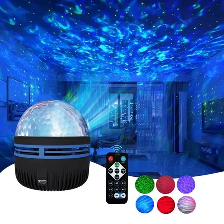 Starry Galaxy Ocean LED Projector Lamp with Smart Remote