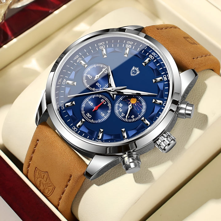 Halveth™ Leather Strap Watch